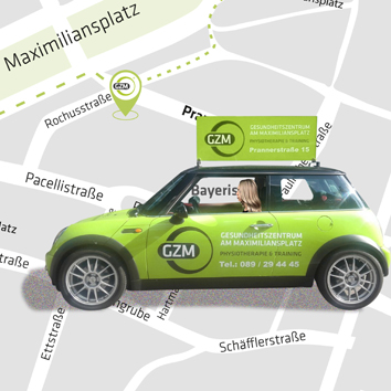 Adresse in München in der Prannerstraße Das GZM Physiotherapie Team